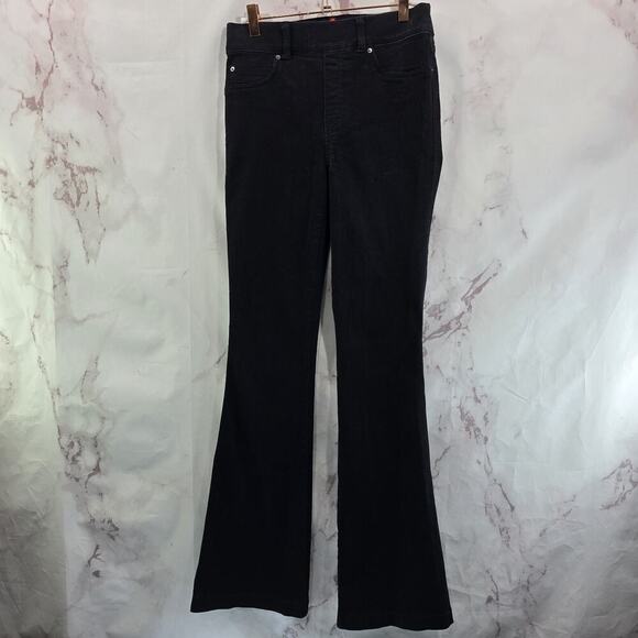 Spanx Jeans Womens Small Black Everywear Flare Denim Jean High Rise Wide 20326R - Picture 5 of 12